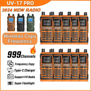 10 x Baofeng UV-17 Pro 5W Tri-Band 1800mAH 999 Channels VHF/UHF Long Range Walkie Talkie Two Way Radio  10 x Baofeng UV-17 Pro 5W Tri-Band 1800mAH 999 Channels VHF/UHF Long Range Walkie Talkie Two Way Radio