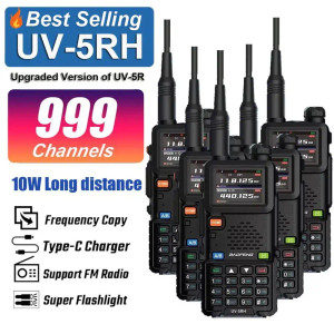 5 X Baofeng UV-5RH 10W Tri-Band 2500mAH VHF/UHF Long Range Walkie Talkie Two Way Radio New 5 X Baofeng UV-5RH 10W Tri-Band 2500mAH VHF/UHF Long Range Walkie Talkie Two Way Radio New