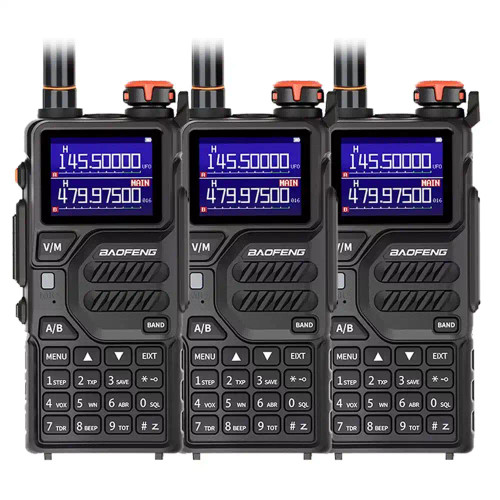 3x Baofeng UV-K5 Plus 10W Multi-Band  2500mAH VHF/UHF Long Range Walkie Talkie Two Way Radio