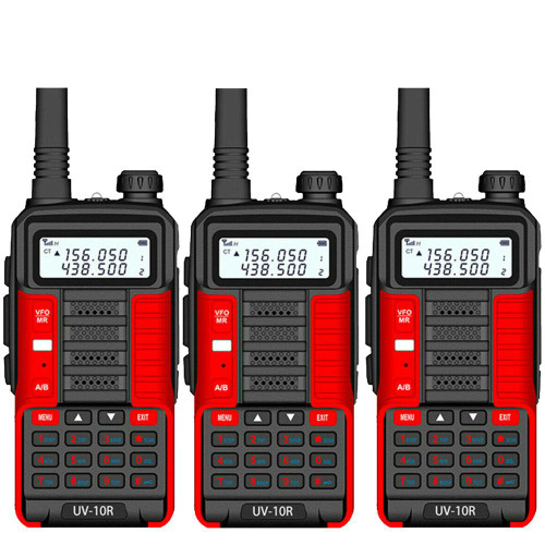 3 X BAOFENG UV-10R 10W Dual-Band VHF UHF Walkie Talkies Long Range FM Two Way Radio 