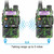 2 x BAOFENG UV-5R III Tri-Band Green Two Way Ham Radio VHF/UHF Walkie Talkie + Earpiece 