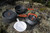 Fire-Maple Feast 2 Camping Cookware Set | Outdoor Cooking kit with Pot Kettle Pan Bowls and Spatula | Kitchen Utensils for 1 to 3 People Backpacking Trekking Hiking Fishing Picnic 