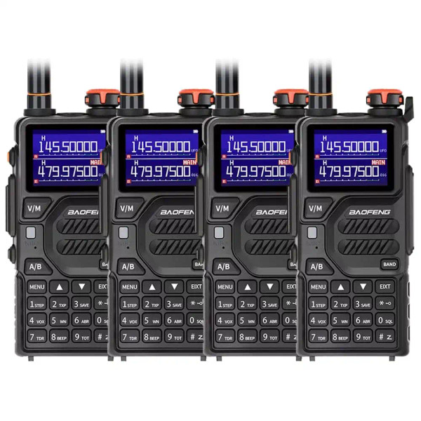 4 x Baofeng UV-K5 Plus 10W Multi-Band  2500mAH VHF/UHF Long Range Walkie Talkie Two Way Radio
