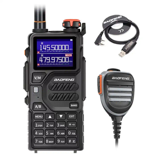 Baofeng UV-K5 Plus 10W Multi-Band  2500mAH VHF/UHF Long Range Walkie Talkie Two Way Radio With Waterproof Speaker Mic And Programming cable