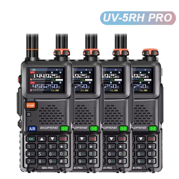 4-pack of Baofeng UV-5RH Pro GPS 10w multi-band ham two way radios