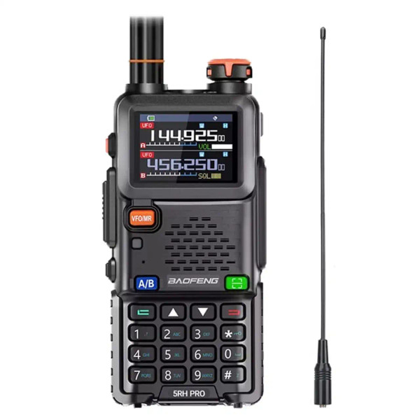 Baofeng UV-5RH Pro GPS multi-band ham radio with included SMA NA-771 Antenna