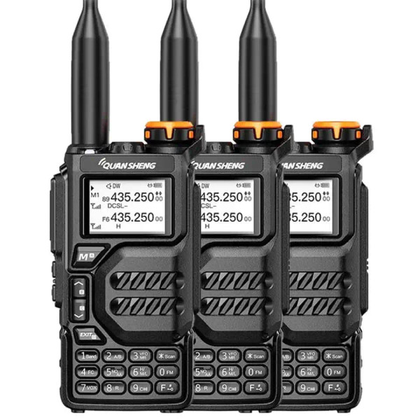 3 x Quansheng UV-K5 Full Band Walkie Talkie | AM Two-Way Radio Long-Range Receiver