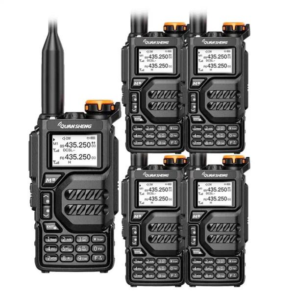 5 x Quansheng UV-K5 Full Band Walkie Talkie | AM Two-Way Radio Long-Range Receiver