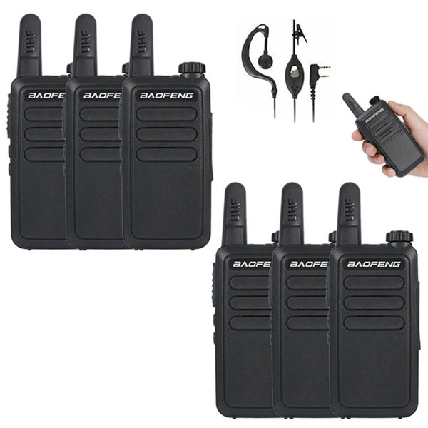 6x Baofeng BF-R5 UHF 400-470 MHz Walkie Talkie Transceiver 