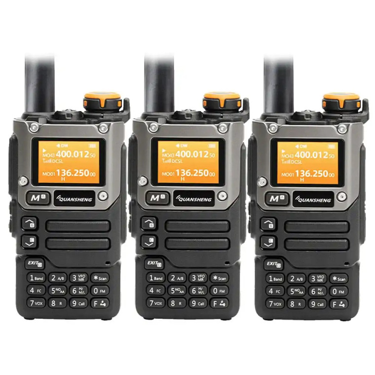 3 x Quansheng UV-K6 Full Band Walkie Talkie | AM Two-Way Radio Long-Range Receiver -1