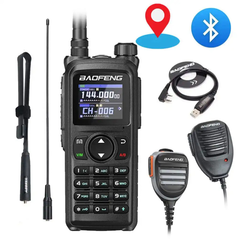 Baofeng UV-28 Pro GPS Bluetooth Walkie Talkie 10W Long Range Multi-Band Two-Way Radio | Bundle Sales