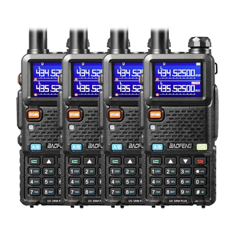 Baofeng UV-5RM Plus Long Range Walkie Talkies (4-Pack)