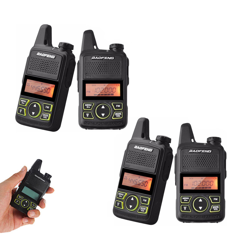 4pcs Baofeng BF-T1 Two Way Long Range Mini Walkie Talkie