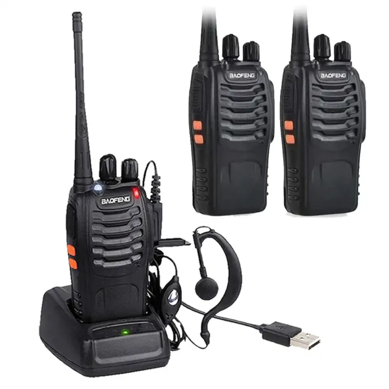3X Baofeng BF-888S UHF Walkie Talkie Long Range VOX Two Way Radio + Earpiece