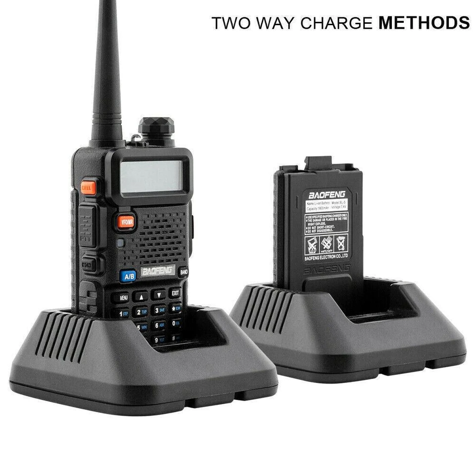 Baofeng UV-5R Dual Band Walkie Talkie | Two Charging Method