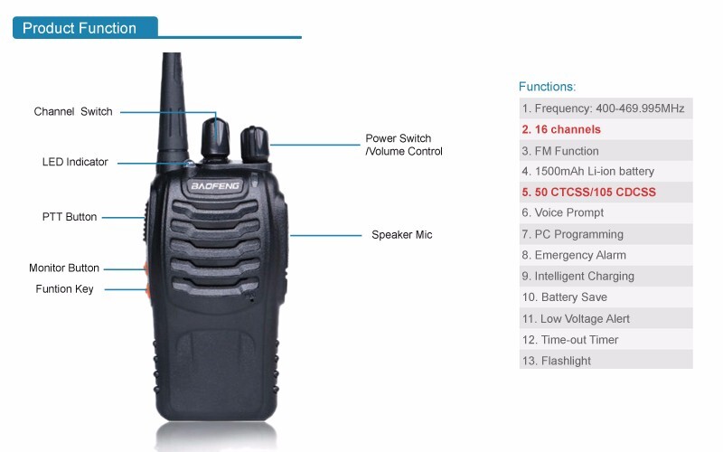 Baofeng BF-888S Product Functions