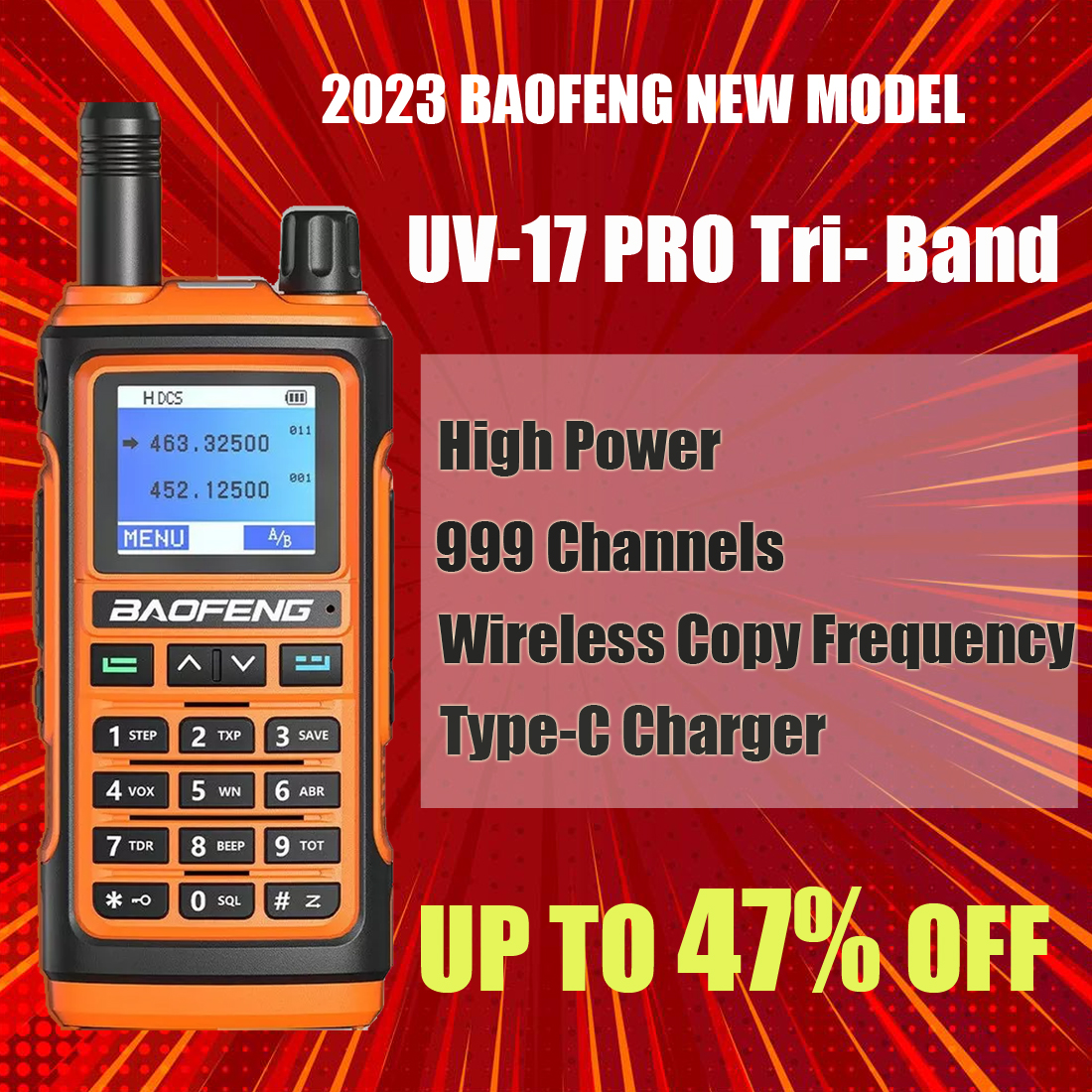 2023 BAOFENG UV-22L Walkie Talkie Dual Band 5W Power 1800mAh