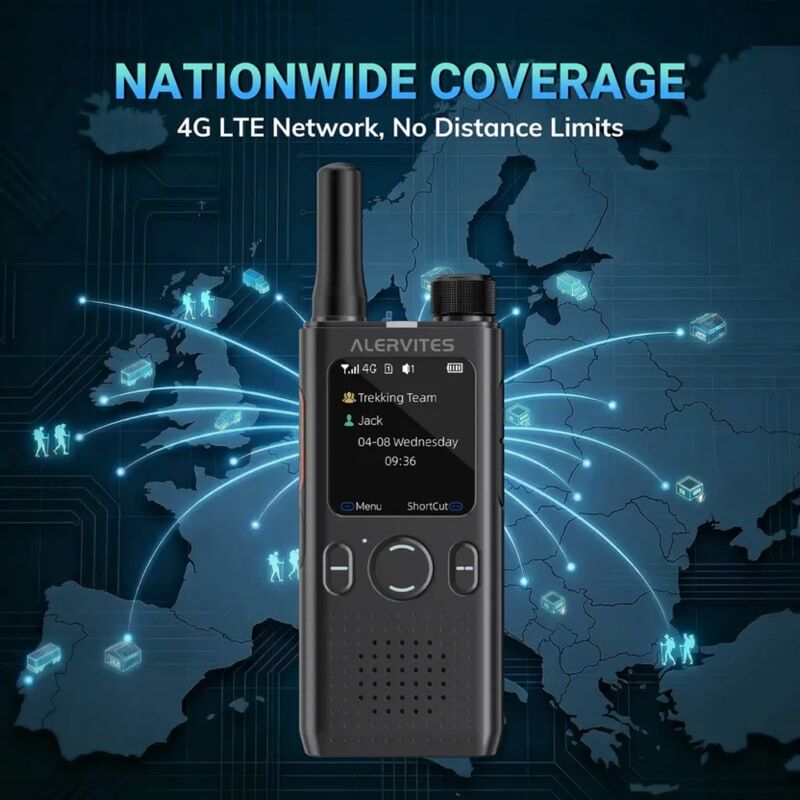 Alervites PoC-AT1 Network Radio | Nationwide UK and Europe Coverage 4G LTE Network