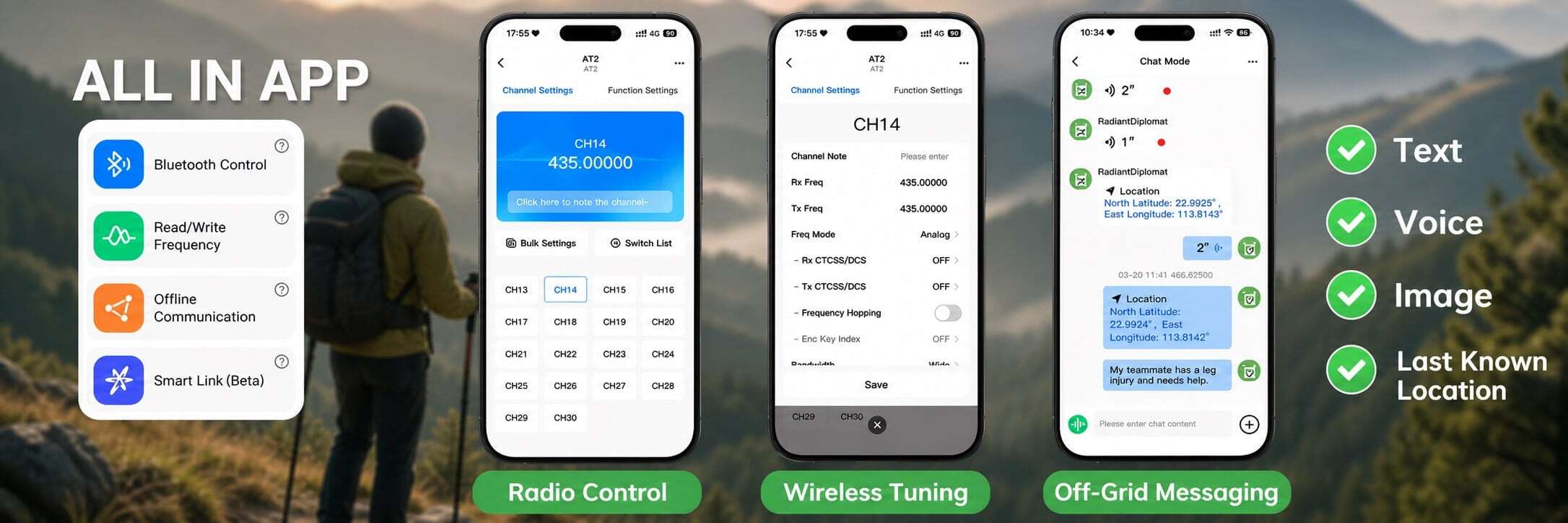Alervites AT2 Smart UHF Radio - All-in-One Bluetooth Programming App UK