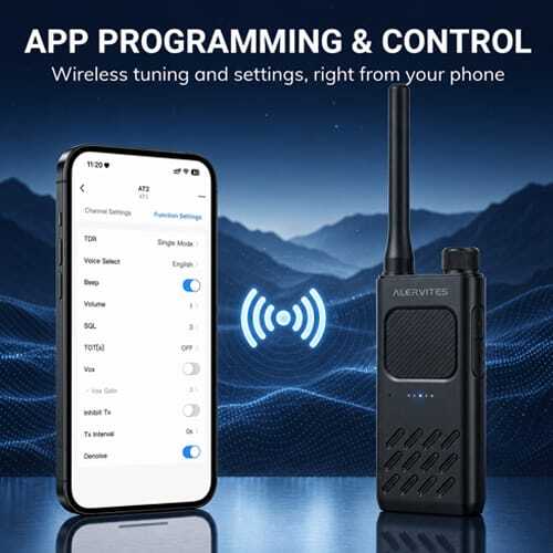 Alervites AT2 Smart UHF Radio - App Programming and Control via Ola Radio