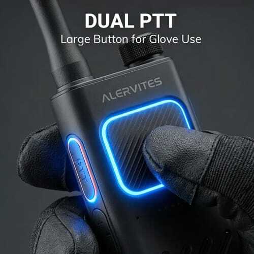 Alervites AT2 Smart UHF Radio - Dual PTT Tactical Side PTT and Large Centre PTT