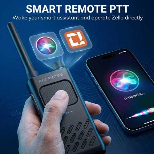Alervites AT2 Smart UHF Radio - Smart Remote PTT AI Assistant Zello