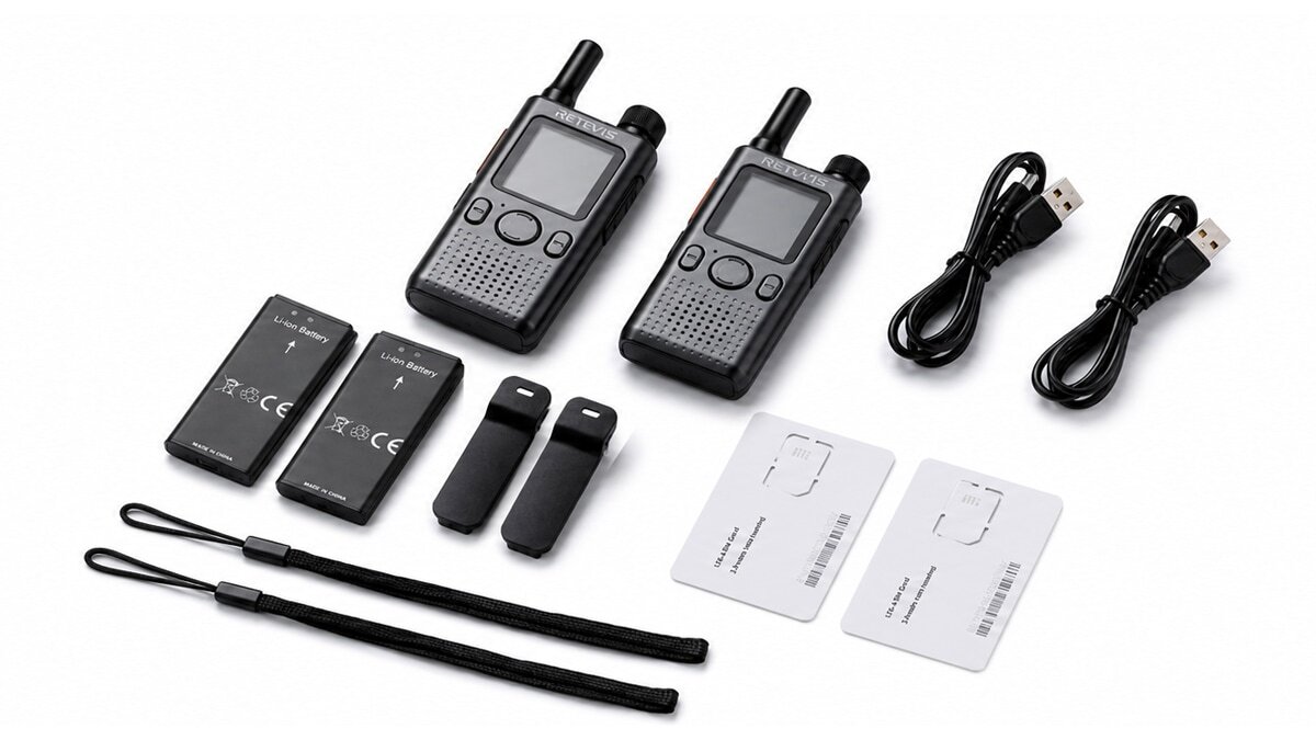 Alervites PoC-AT1 Unboxing — Radio, SIM Card, USB-C Cable, Belt Clip, Wrist Strap and Manual