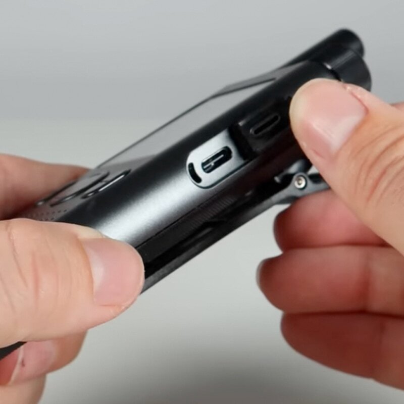 Alervites PoC-AT1 USB-C Charging Port Location at Bottom of Radio