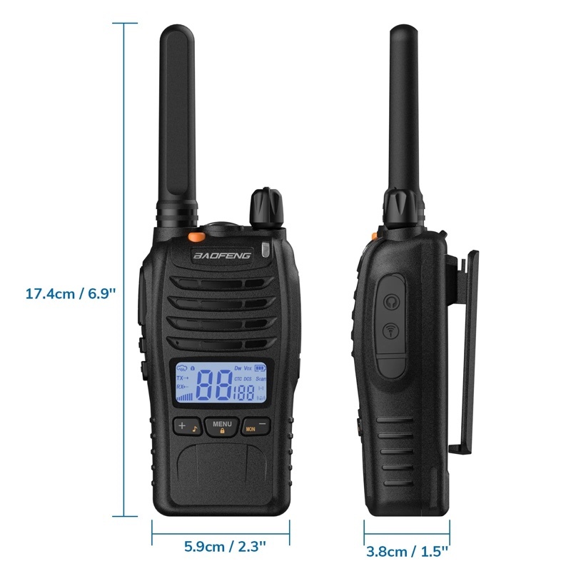 Baofeng BF-88ST Pro PMR446 | Compact Size Dimensions Lightweight Design