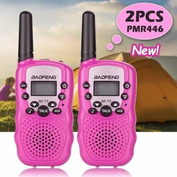 Baofeng BF-T3 Kids Walkie Talkies Pink PMR446 Licence Free | 2 Pack