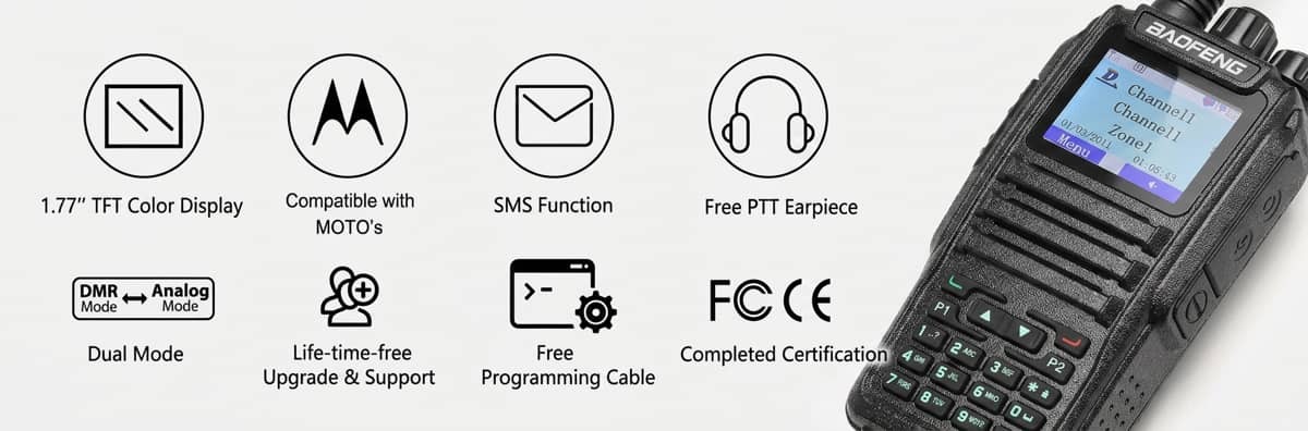 Baofeng DM-1701 DMR Digital Walkie Talkie Banner