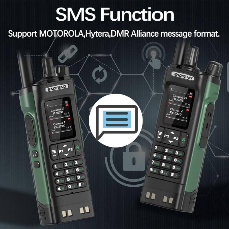 baofeng dm-32 10w dmr gps radio support sms function - motorola hytera dmr alliance message format