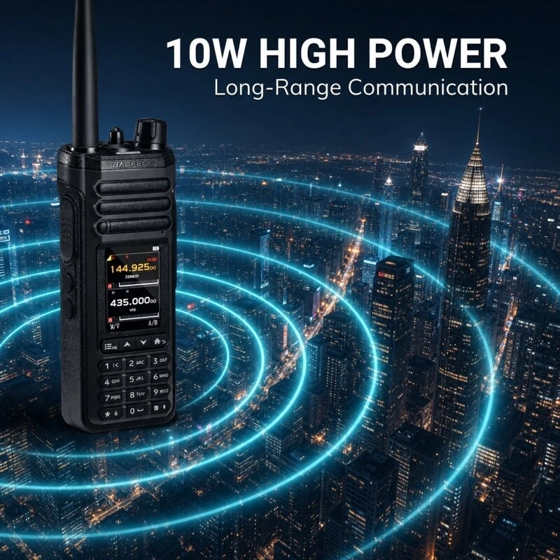 Baofeng SW-9 10W high power tri-band walkie talkie transmit VHF UHF 220MHz