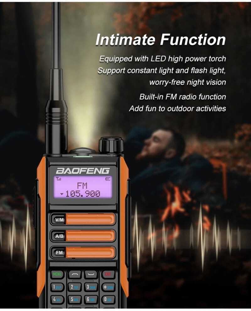 Baofeng UV-16 Pro V2 10W Dual Band Walkie Talkie - IP68 Waterproof, Long Range, VHF/UHF, Airsoft, Hiking, Camping