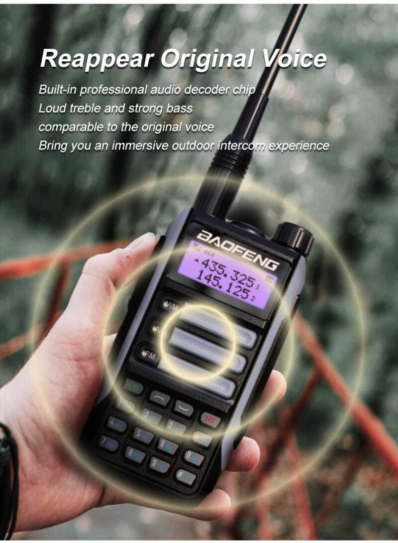 Baofeng UV-16 Pro V2 10W Dual Band Walkie Talkie - IP68 Waterproof, Long Range, VHF/UHF, Airsoft, Hiking, Camping