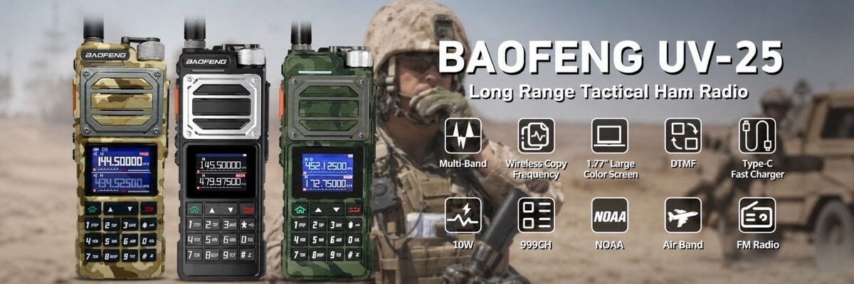 Baofeng UV-25 Tactical 10W Military-Grade Long Range Walkie Talkie