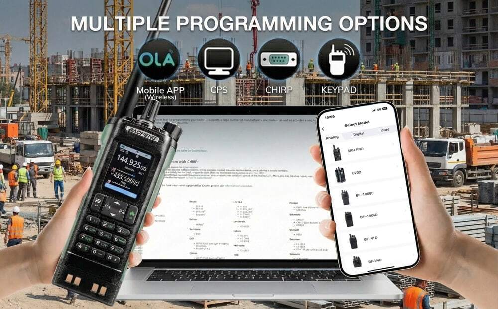 Baofeng UV-32 GPS Walkie Talkie - 4 Multiple Programming Options