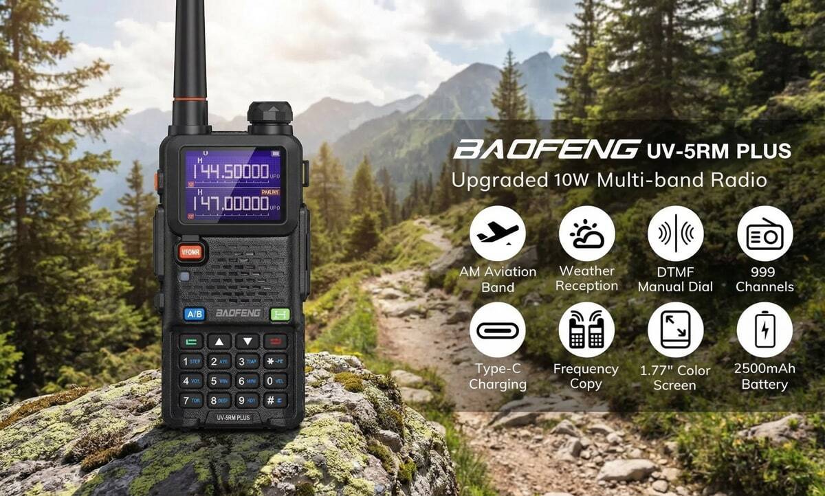 Baofeng UV-5RM Plus Multi-Band Walkie Talkie - Main Key Features