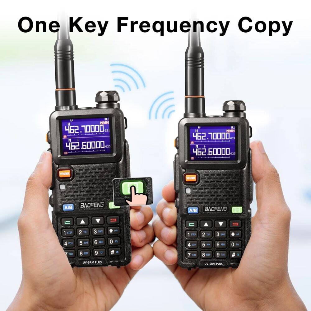 Baofeng UV-5RM Plus Multi-Band Walkie Talkie - One Key Frequency Copy