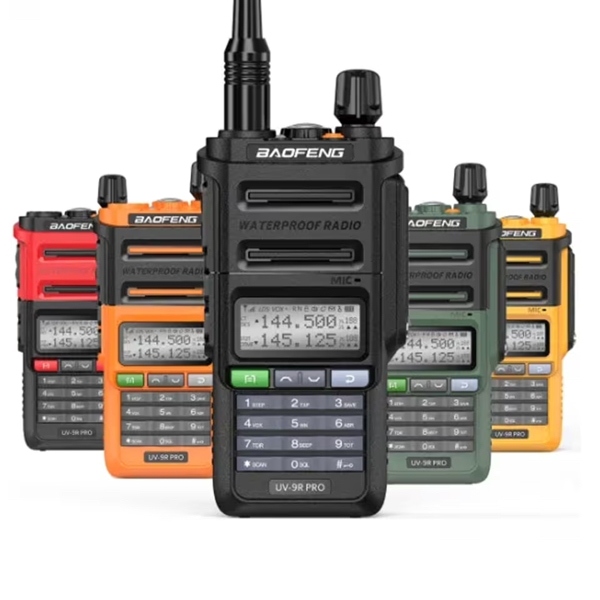 Baofeng UV-9R Pro Waterproof Walkie Talkies - Black, Red, Green, Yellow and Orange Color