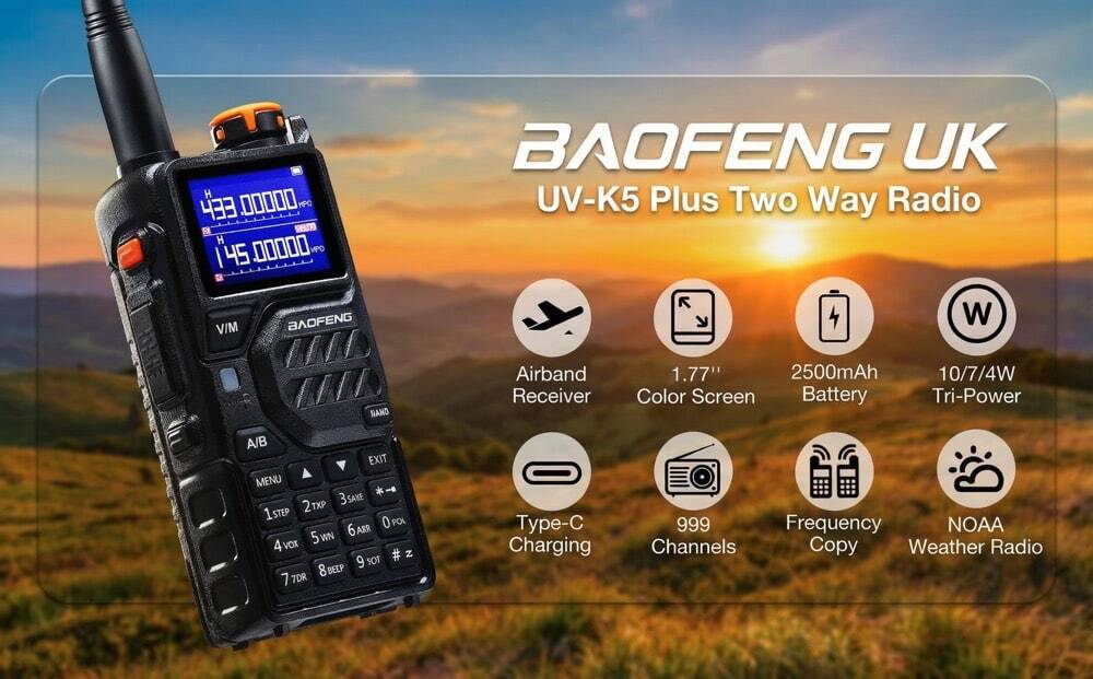 Baofeng UV-K5 Plus Multi-Band Walkie Talkie - Main Features