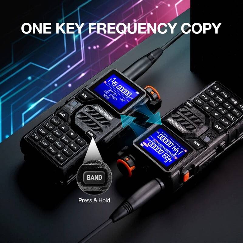 Baofeng UV-K5 Plus Multi-Band Walkie Talkie ONE KEY FREQUENCY COPY