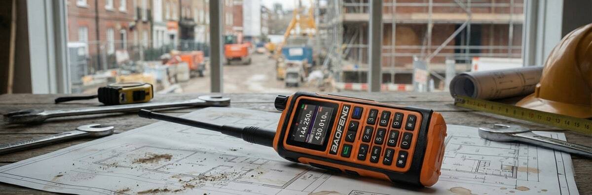 Baofeng UV-17 Pro on a London construction site