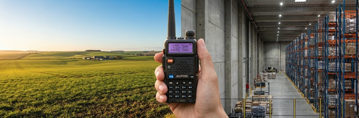 Comparing UHF and VHF radio environments: open fields vs indoor warehouses