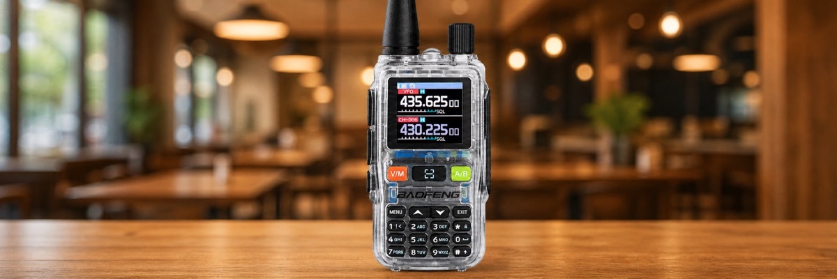 Compact walkie-talkie illustration for a simple UK channel guide blog category.