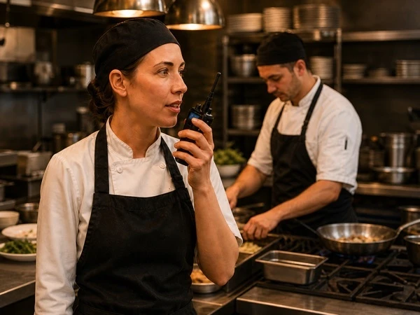 Two-way radios for restaurants and food service UK