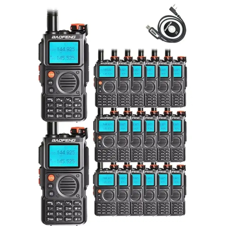20 x Baofeng UV-K6 Full Band Walkie Talkie  AM Two-Way Radio with Type-C Long-Range Receiver