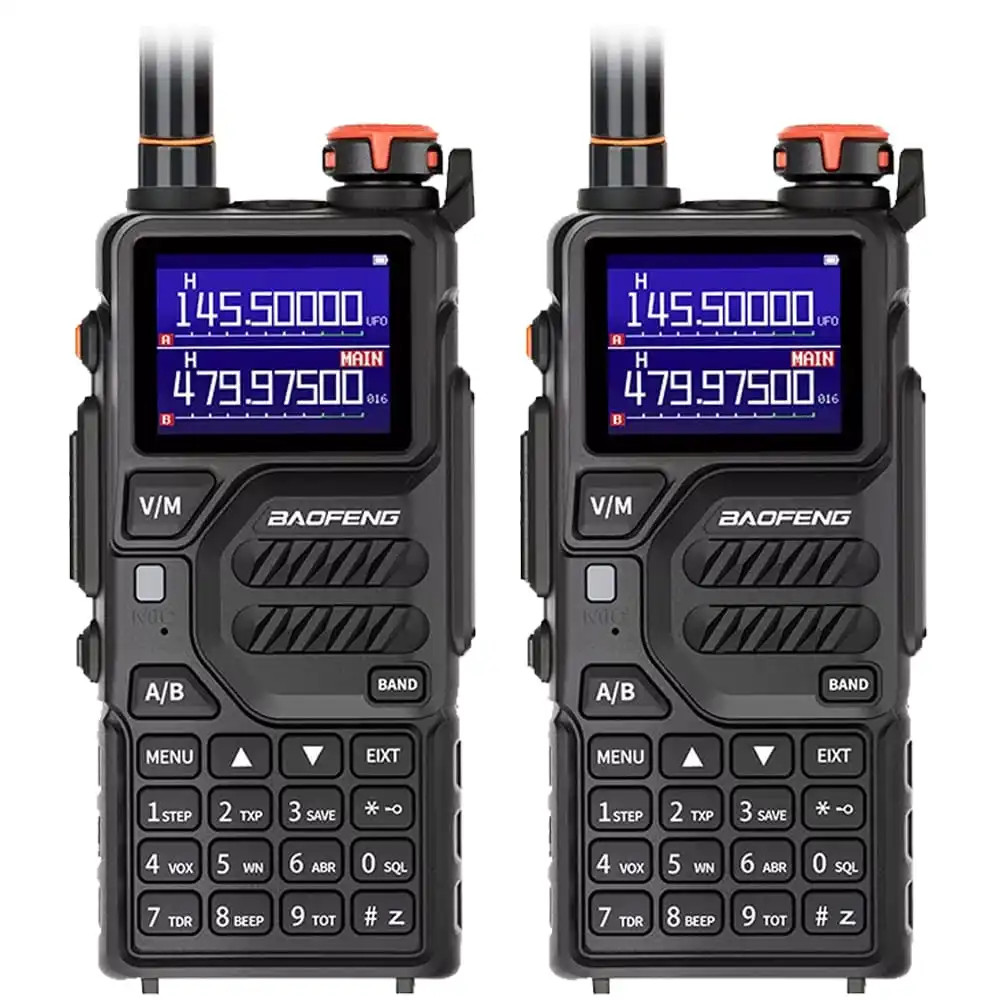 2 x Baofeng UV-K5 Plus 10W Multi-Band  2500mAH VHF/UHF Long Range Walkie Talkie Two Way Radio
