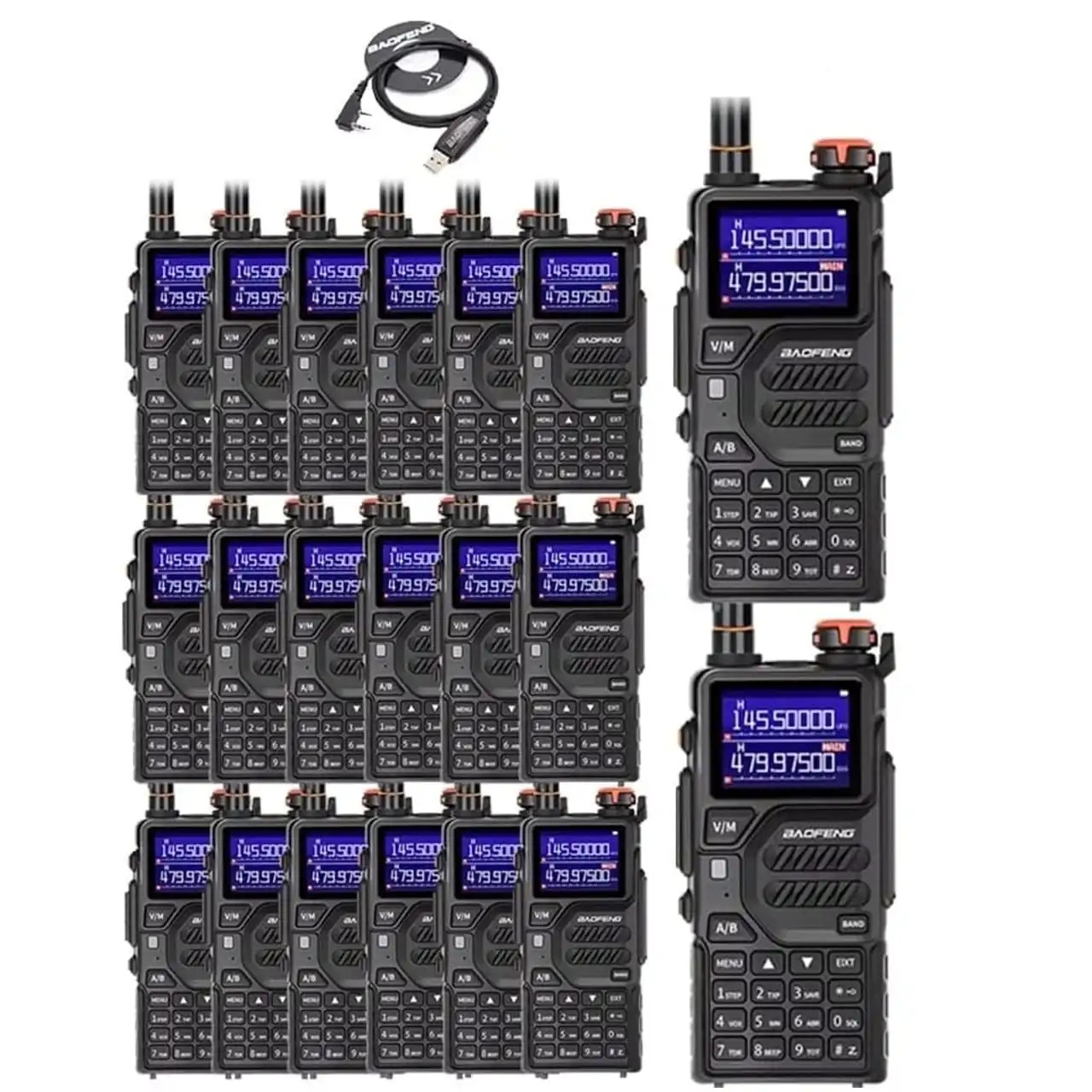20 x Baofeng UV-K5 Plus 10W Multi-Band  2500mAH VHF/UHF Long Range Walkie Talkie Two Way Radio