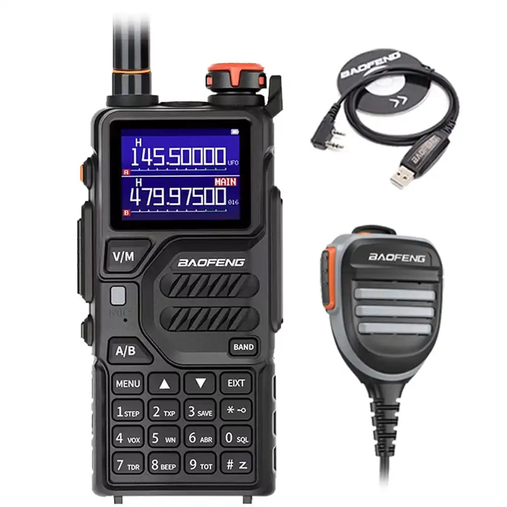 Baofeng UV-K5 Plus 10W Multi-Band  2500mAH VHF/UHF Long Range Walkie Talkie Two Way Radio With Waterproof Speaker Mic And Programming cable